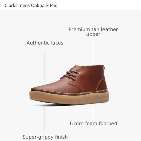 CLARKS: “Oakpark” Mid-Chukka In Timberland. NWT main image 11